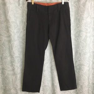 🌸 VANS Womens 11 Brown Striped PANTS Pockets